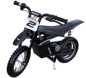 lot 49 image: Razor Dirt Rocket MX125 Electric-Powered Dirt Bike - Black with Decal Included, for Child 5