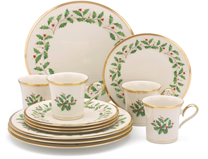 lot 88 image: 12PCS Lenox 6122048 Holiday Plate-&-Mug Set, Christmas Dinnerware