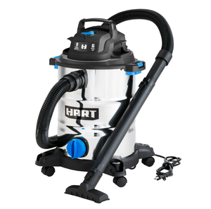 lot 89 image: HART 8 Gallon 6 Peak HP Stainless Steel WetDry Vacuum, VOC812SF 3703