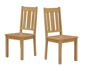 lot 91 image: 2PCS Better Homes & Gardens Bankston Dining Chair, Natural Pine Finish