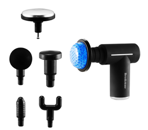 lot 255 image: Brookstone Cordless Hot and Cold Percussion Deep Tissue Massager Gun, 6 Intensity Levels
