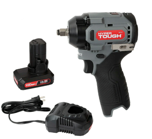 lot 272 image: yper Tough 12V Max Cordless Brushless Impact Wrench with 4.0Ah Lithium-Ion Battery and Charger