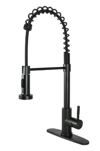 lot 405 image: Better Homes & Gardens Elmont Single-Handle Spring Neck Pull Down Sprayer Kitchen Faucet