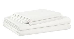 lot 490 image: 4PCS King Size Allswell Soft & Silky Bleached Linen Rayon Derived from Bamboo Sateen Bed Sheet Set