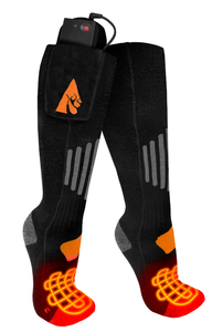 lot 497 image: ActionHeat Wool AA Battery Heated Socks LXL