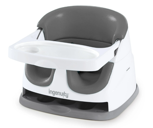 lot 529 image: Ingenuity Baby Base 2-in-1 Booster Feeding and Floor Seat with Self-Storing Tray