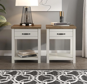 lot 629 image: Hillsdale Milligan Wood Nightstand with 1 Drawer and Shelf