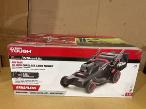 lot 69 image: Hyper Tough 2x20 Volts Max 20-Inch Brushless Push Mower, HY5601050516002