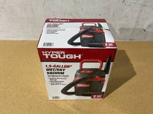 lot 258 image: Hyper Tough 1.5 Gallon 2 Peak HP Poly WetDry Vacuum, VH105 3502