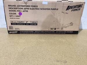 lot 618 image: Adventure Force 12V Electric Scooter, Age Group Kids 8, Max Speed 10mph