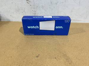 lot 398 image: Onn. 120 Portable IndoorOutdoor 169 Projection Screen with Stand