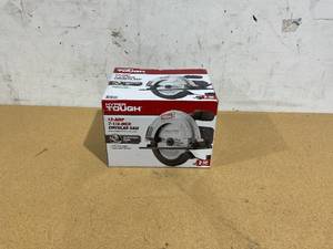 lot 418 image: Hyper Tough 12 Amp Corded 7-14 Inch Circular Saw with Steel Plate Shoe, Adjustable Bevel