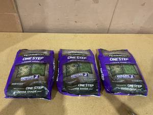 lot 154 image: LOT OF 3 Pennington One Step Complete Dense Shade Patch & Repair Grass Seed Mix, Partial to Full Shade, 5 lb