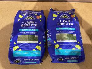 lot 155 image: LOT OF 2 Pennington Lawn Booster Grass Seed and Fertilizer Mix, for Sun to Partial Shade, 12 lb