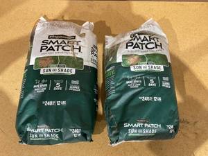 lot 164 image: LOT OF 2 Pennington Smart Patch Sun and Shade Grass Seed Mix, for Sun to Partial Shade, 12 lb
