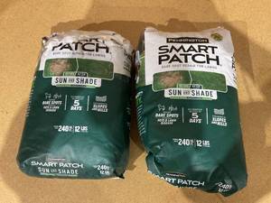 lot 166 image: LOT OF 2 Pennington Smart Patch Sun and Shade Grass Seed Mix, for Sun to Partial Shade, 12 lb