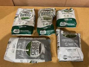 lot 168 image: LOT OF 5 Pennington Grass Seed Mix