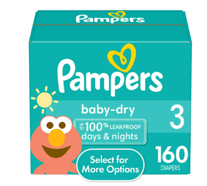 lot 226 image: Pampers Baby Dry Baby Diapers Size 3, 160 Count