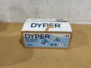 lot 447 image: DYPER Cotton-Enhanced Baby Wipes Smurfs Edition, 6 Pack, 504 Count
