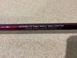 lot 335 image: Lews LKVDGS3 KVD Series All-Purpose Finesse Spinning Rod 70 Medium