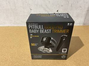lot 728 image: Skull Shaver Pitbull Gold PRO Electric Razor & Baby Beast Trimmer for Men - Best Bald Head Shaver and Beard Trimmer