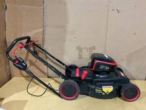 lot 220 image: Hyper Tough 2x20 Volts Max 18-inch Brushless Side-discharge Mower, HY5601050516001