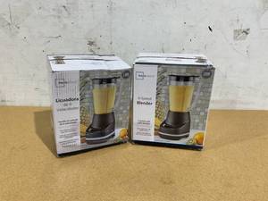 lot 479 image: LOT OF 2 Mainstays 6 Speed Blender with 48 Ounce Jar, 360 Watt, Black, New