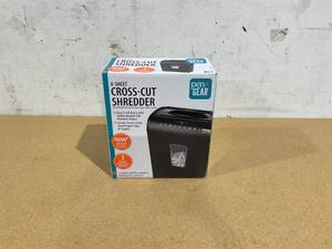 lot 480 image: PenGear 6-Sheet Cross-Cut PaperCredit Card Shredder with 3.7 Gallon Bin, Black, Home & Office Use