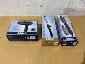 lot 736 image: LOT OF 3 Conair Hair Tools