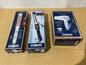 lot 716 image: LOT OF 3 Conair Hair Tools