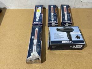 lot 718 image: LOT OF 5 Conair Hair Tools