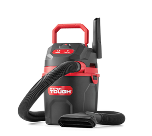 lot 201 image: Hyper Tough 1.5 Gallon 2 Peak HP Poly WetDry Vacuum, VH105 3502