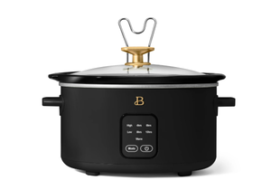 lot 206 image: Beautiful 4Qt Slow Cooker with Touch-Activated Display, Black Sesame by Drew Barrymore
