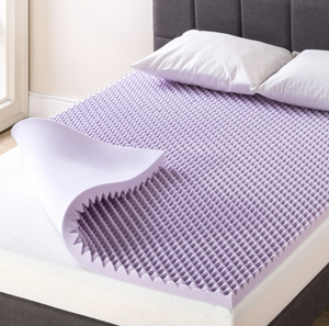 lot 212 image: Best Price Mattress 2 Memory Foam Egg Crate Mattress Topper with Lavender Infusion, Full