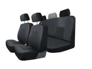 lot 213 image: Genuine Dickies 3-Piece Black Peterson Vegan Leather Car Seat Covers, 43645WDI