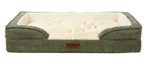 lot 557 image: Furhaven Pet Products Medium Nest-Top Perfect Comfort Sofa Orthopedic Ped Bed, 30x20, Green
