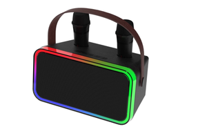 lot 593 image: Onn. Portable Karaoke with Wireless Microphones