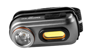 lot 607 image: NEBO Einstein 400 Lumen COB LED Gray Rechargeable Headlamp