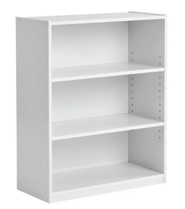lot 698 image: Mainstays 3-Shelf Bookcase with Adjustable Shelves
