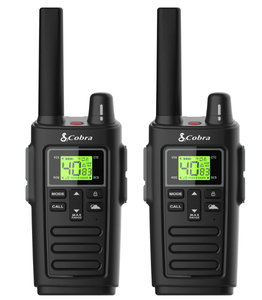 lot 721 image: 2PCS Cobra RX385 Two-Way Radios Rugged and Water Resistant Walkie Talkies, up to 32 mile Extended Range & 40 Channels