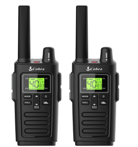 lot 722 image: 2PCS Cobra RX385 Two-Way Radios Rugged and Water Resistant Walkie Talkies, up to 32 mile Extended Range & 40 Channels