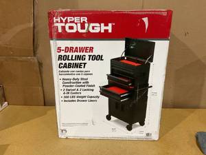 lot 580 image: Hyper Tough 20-Inch Heavy Duty Steel Tool Chest, 400 lbs Capacity, Black