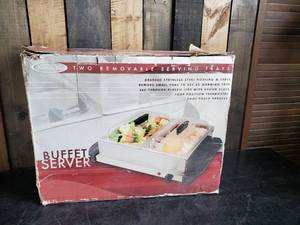 lot 51 image: New in Box Buffet Server With 2 Removable Serving Trays