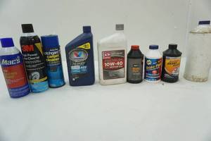 lot 74 image: brake fluid, oil, carpet cleaner and more
