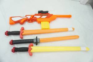 lot 116 image: Foam Swords (3ct) 25 long 7 walking dead toy gun