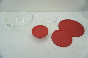 lot 125 image: glass bowl set (3ct)