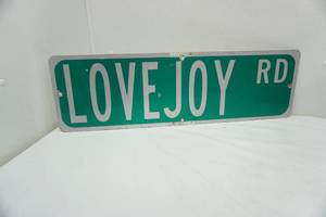 lot 127 image: Love Joy Road sign 30x 9