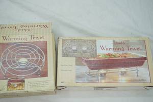 lot 148 image: Metal Warming Trivets (2 different) NEW in Box