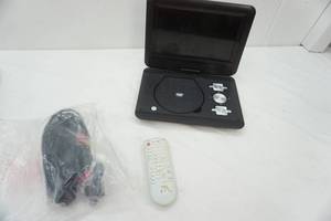 lot 205 image: Onn Portable DVD player, remote, cords