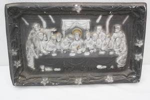 lot 251 image: 3D cast ceramic The Last Supper 15x9